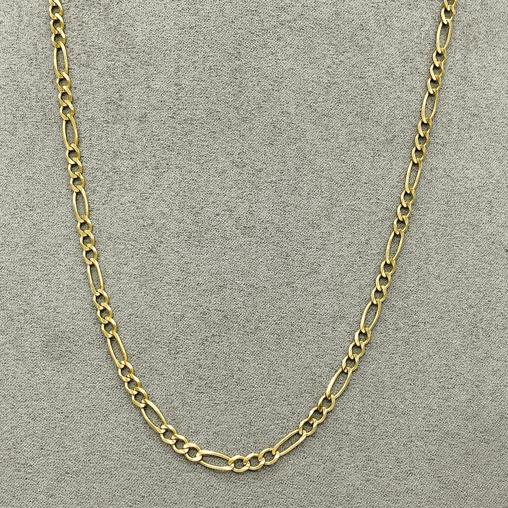 Cadena Oro 14k - Eslabon 3x1 de 60 cm, Ancho 4 mm,