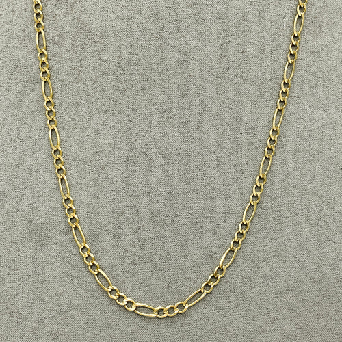 Cadena Oro 14k - Eslabon 3x1 de 60 cm, Ancho 4 mm,
