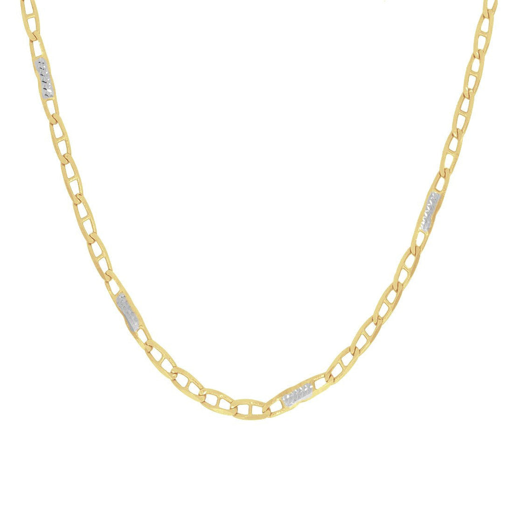 Cadena Oro 14k Figaruchi Diamantada Pavé 60 cm, Ancho 2.1 mm