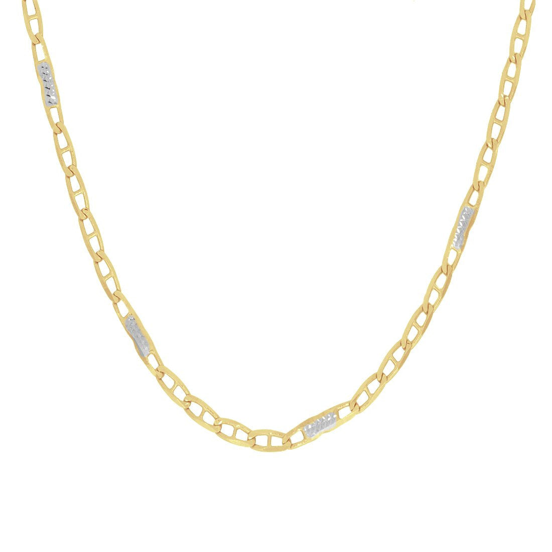 Cadena Oro 14k Figaruchi Diamantada Pavé 60 cm, Ancho 2.1 mm