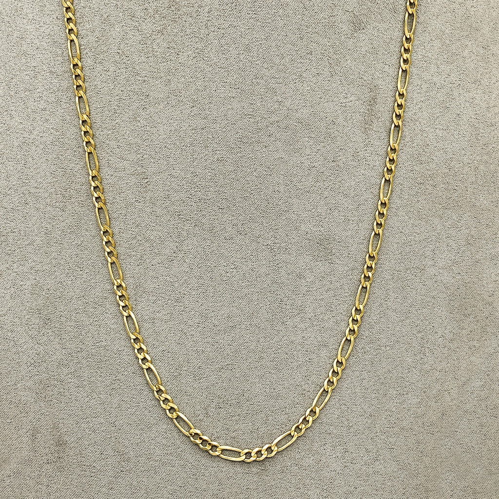 Cadena Oro 14k - Eslabón 3x1 de 60 cm, Ancho 3.6 mm