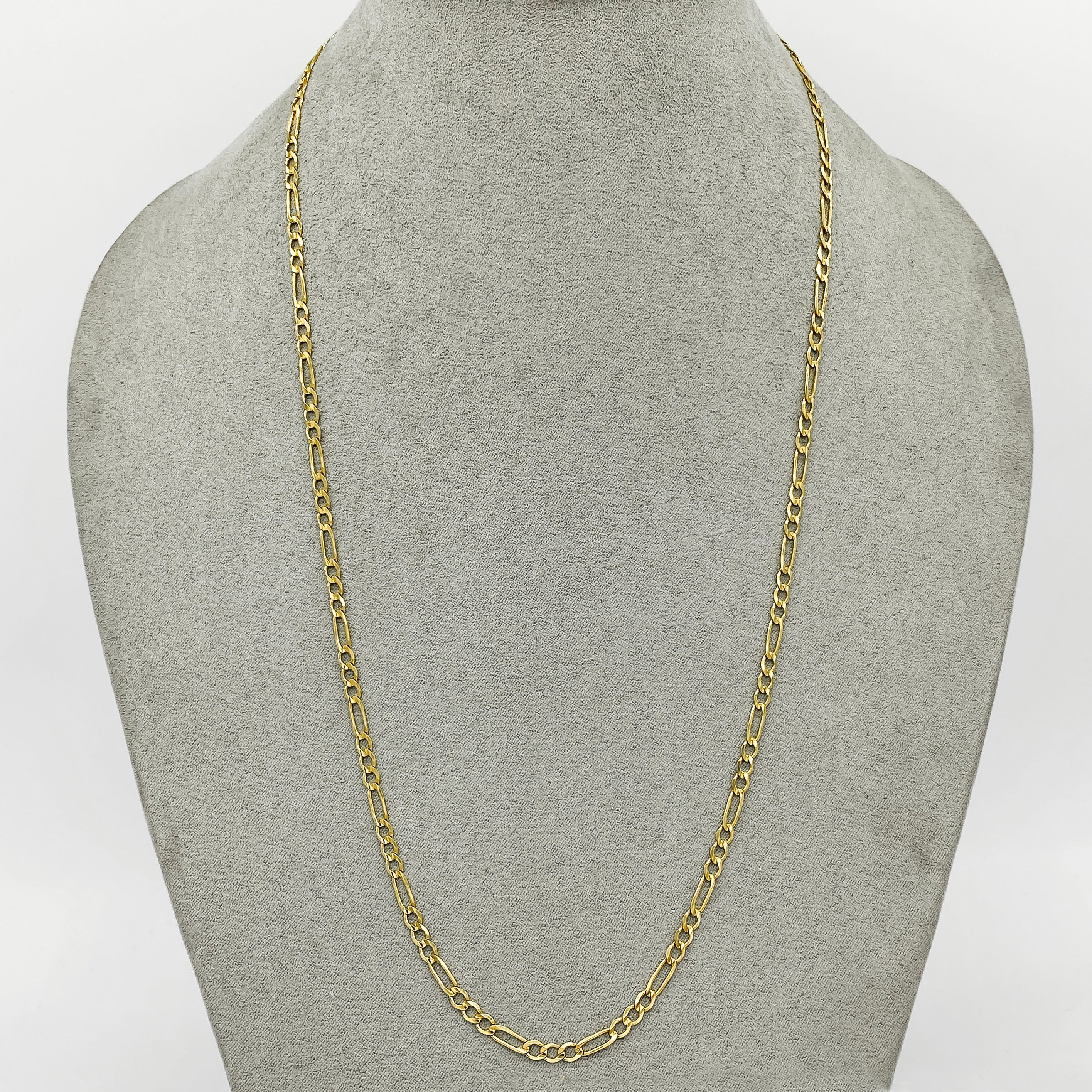 Cadena Oro 14k - Eslabon 3x1 de 60 cm, Ancho 3.2 mm