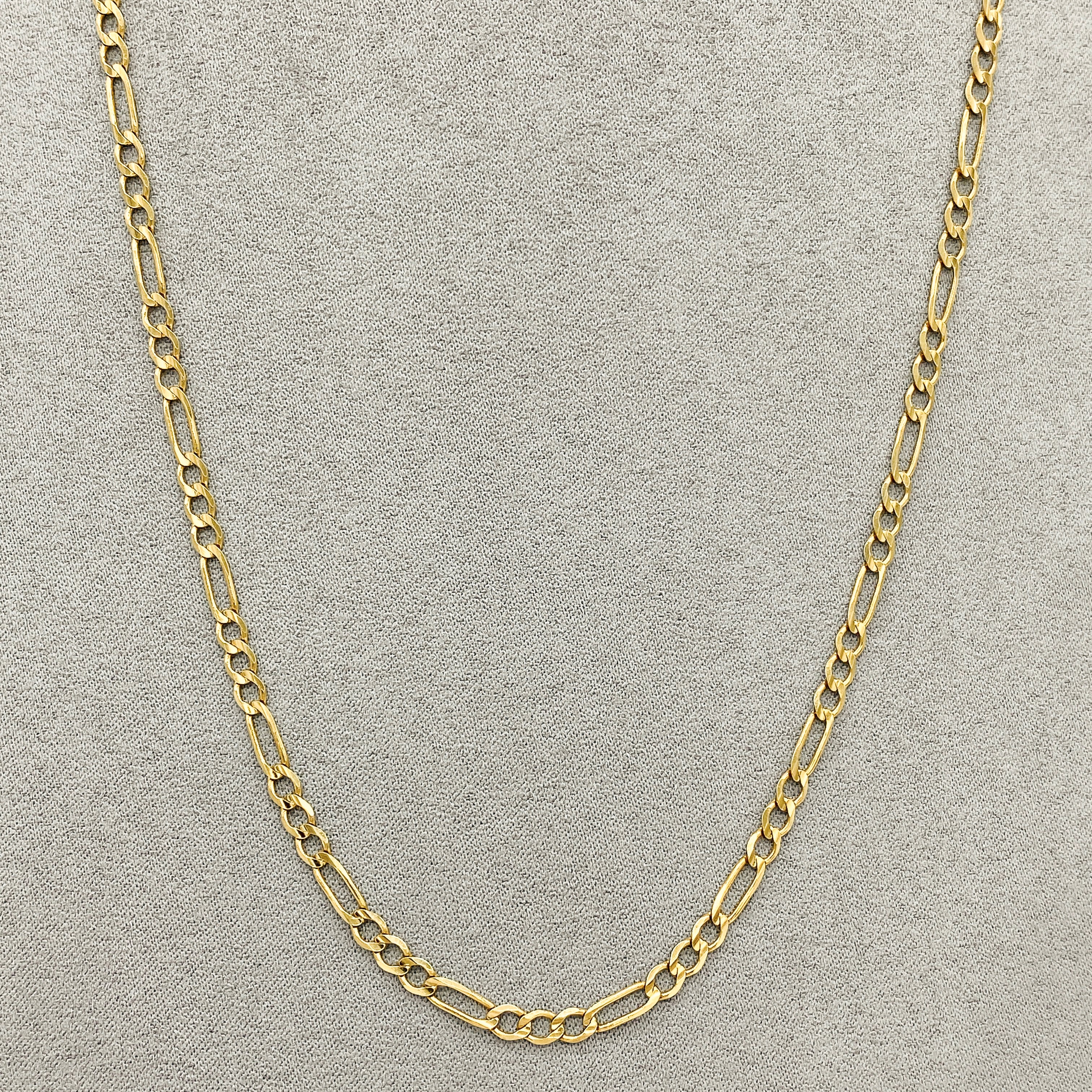 Cadena Oro 14k - Eslabon 3x1 de 60 cm, Ancho 3.2 mm