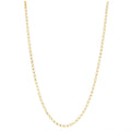 Cadena Oro 14k Eslabón Largo 1 x 1 de 45/50 cm, Ancho 1.5 mm
