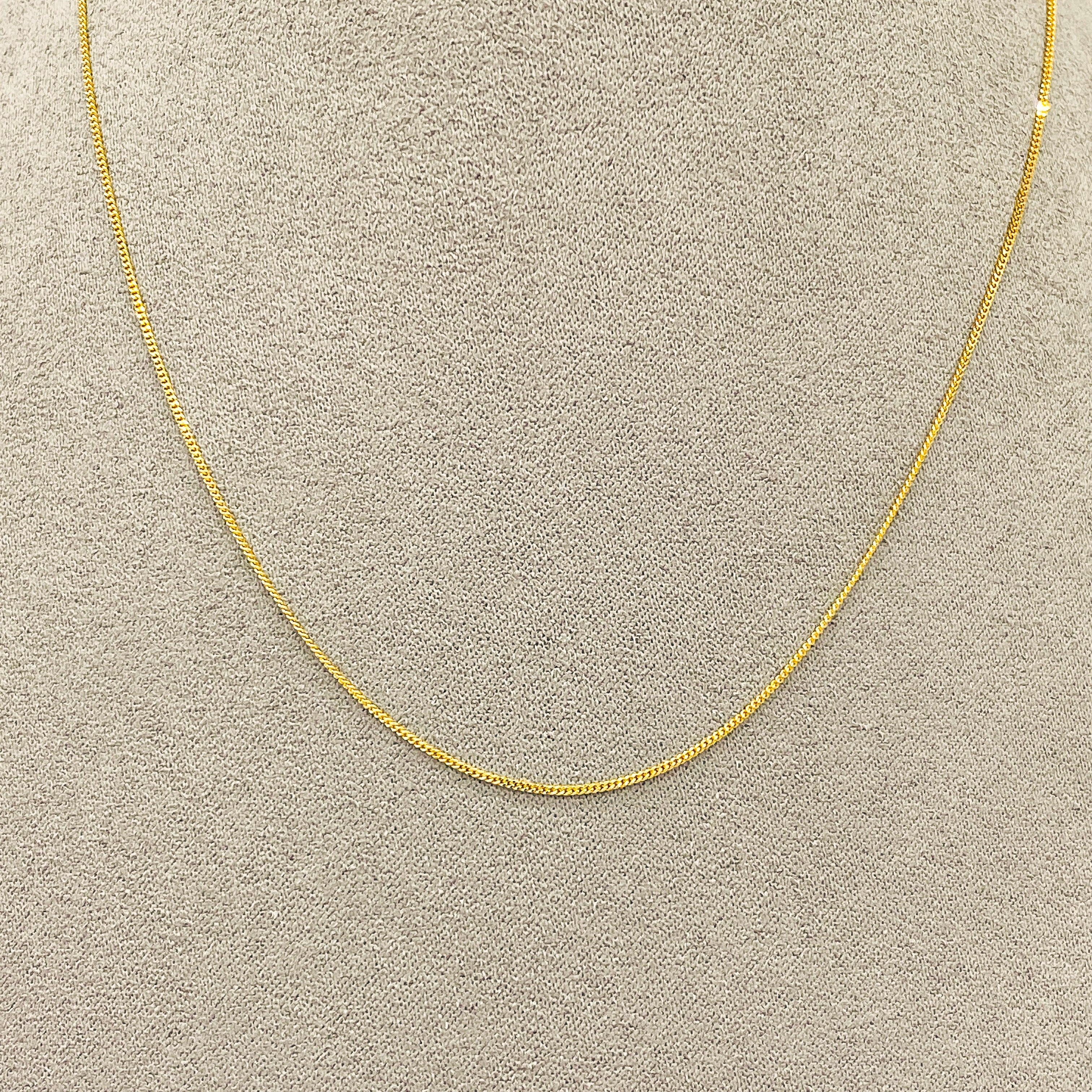 Cadena Oro 14k - Barbada Diamantada 0.9 mm, 35/40/45 cm Largo
