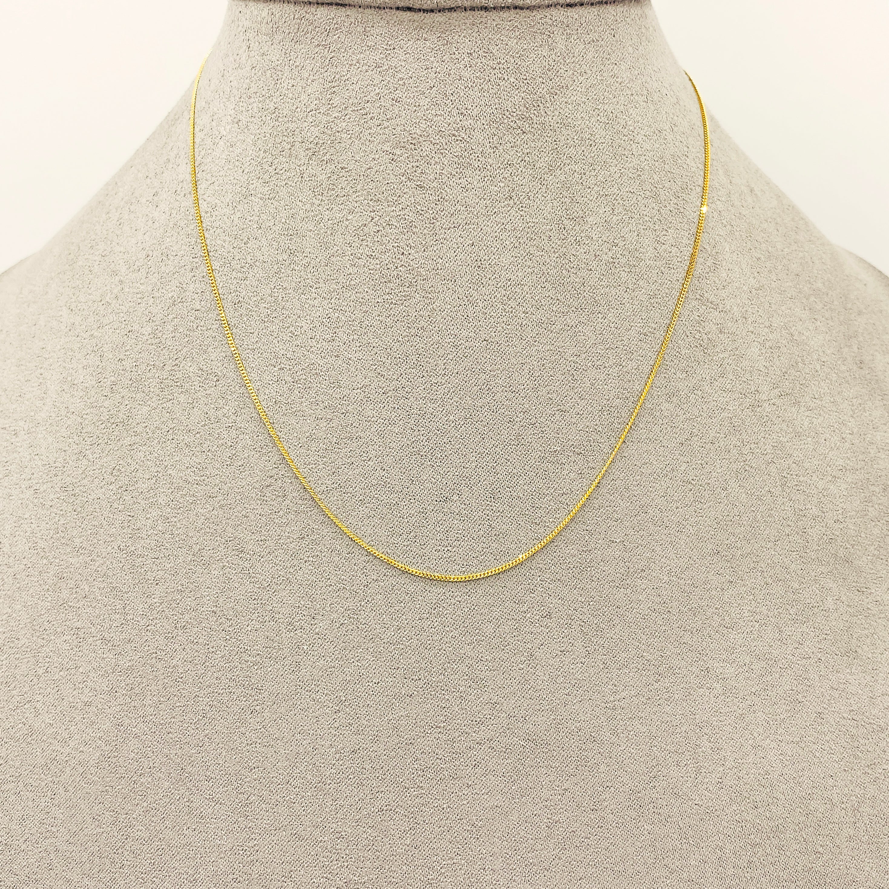 Cadena Oro 14k - Barbada Diamantada 0.9 mm, 35/40/45 cm Largo