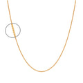 Cadena Oro 14k - Espiga Redonda 0.9 mm, 45/50 cm Largo