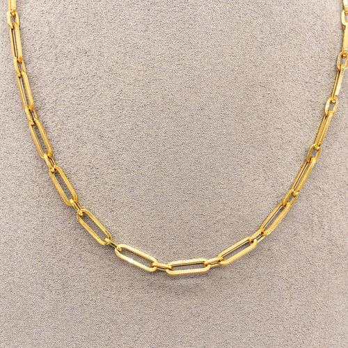 Cadena Oro 14k - Estilo Clip 45 cm de Largo, 1.3 x 0.45 cm Ancho