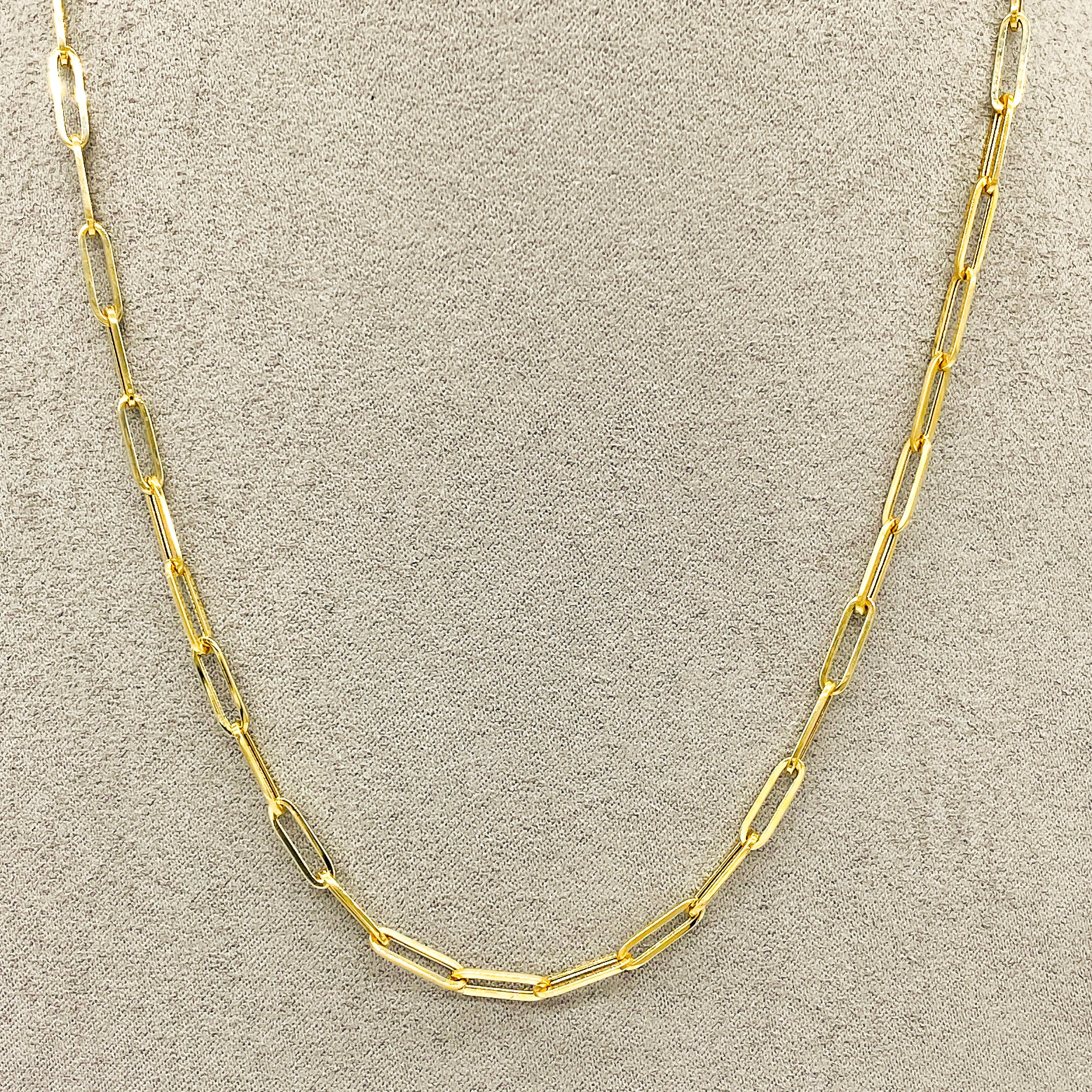 Cadena Oro 14k - Estilo Clip 45 cm de Largo, 1.1 x 0.35 cm Ancho