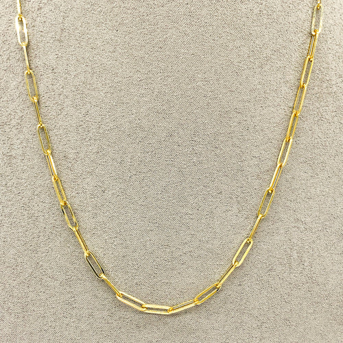 Cadena Oro 14k - Estilo Clip 45 cm de Largo, 1.1 x 0.35 cm Ancho