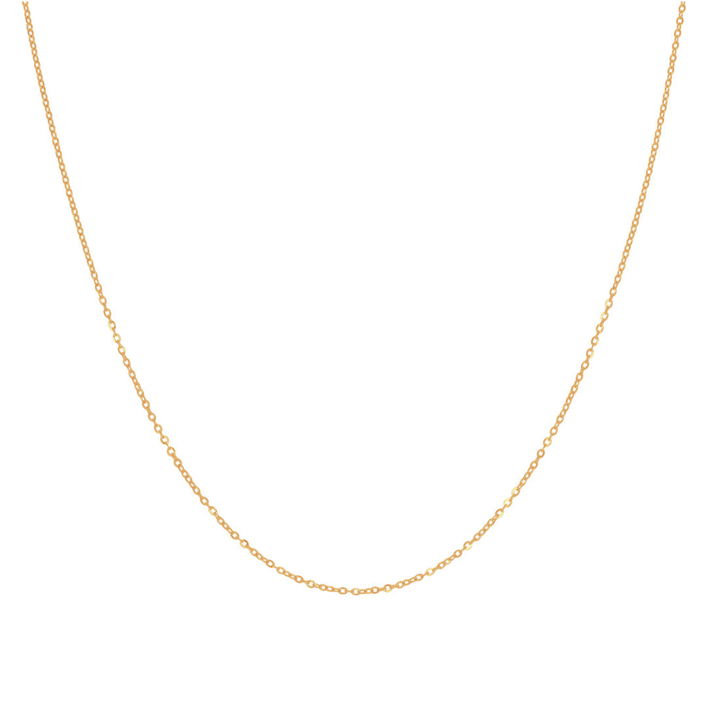 Cadena Oro 14k - Eslabón 1x1, 35/40/45 cm Largo