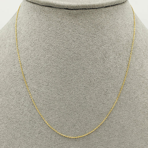 Cadena Oro 14k - Eslabón 1x1, 35/40/45 cm Largo