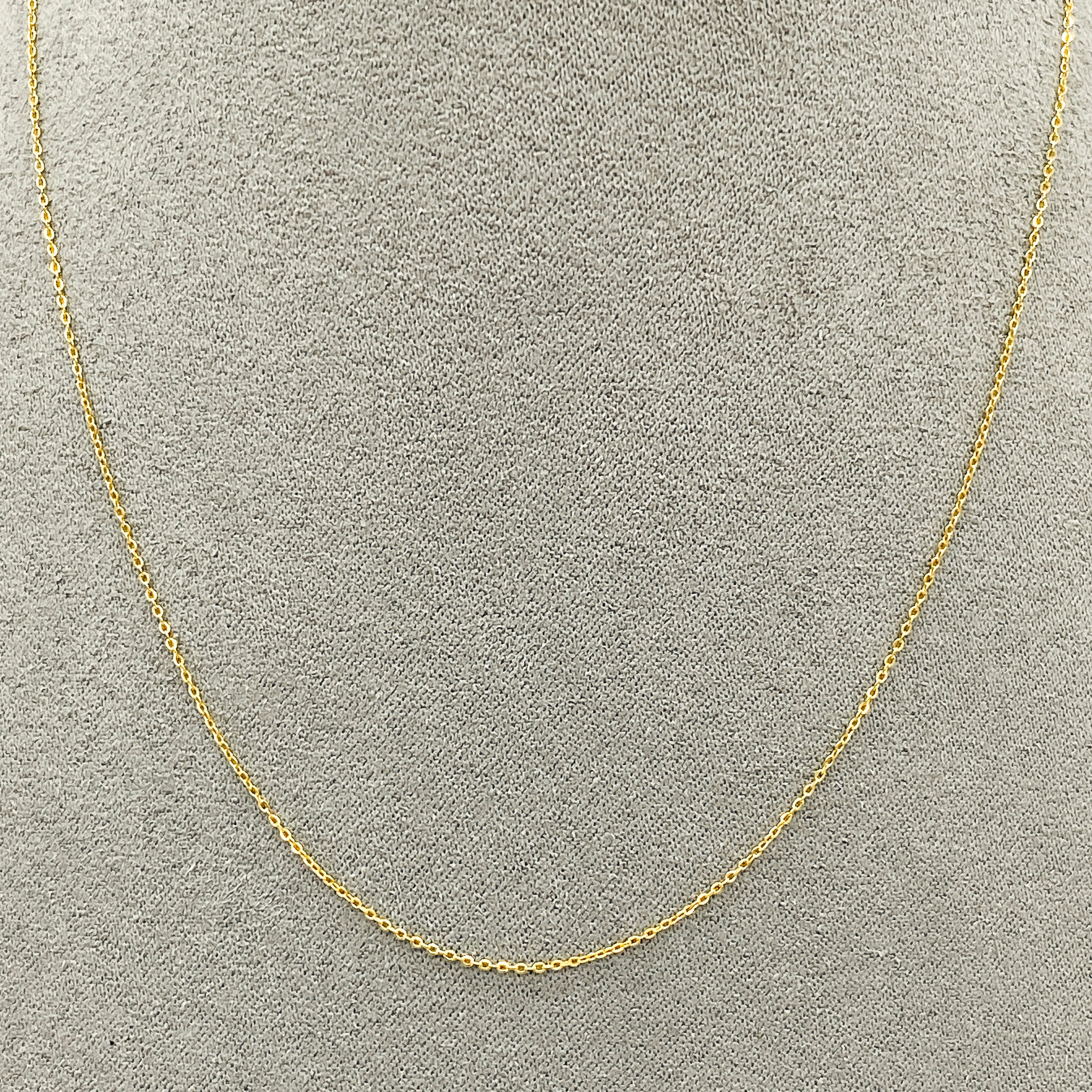 Cadena Oro 14k - Eslabón 1x1, 35/40/45 cm Largo