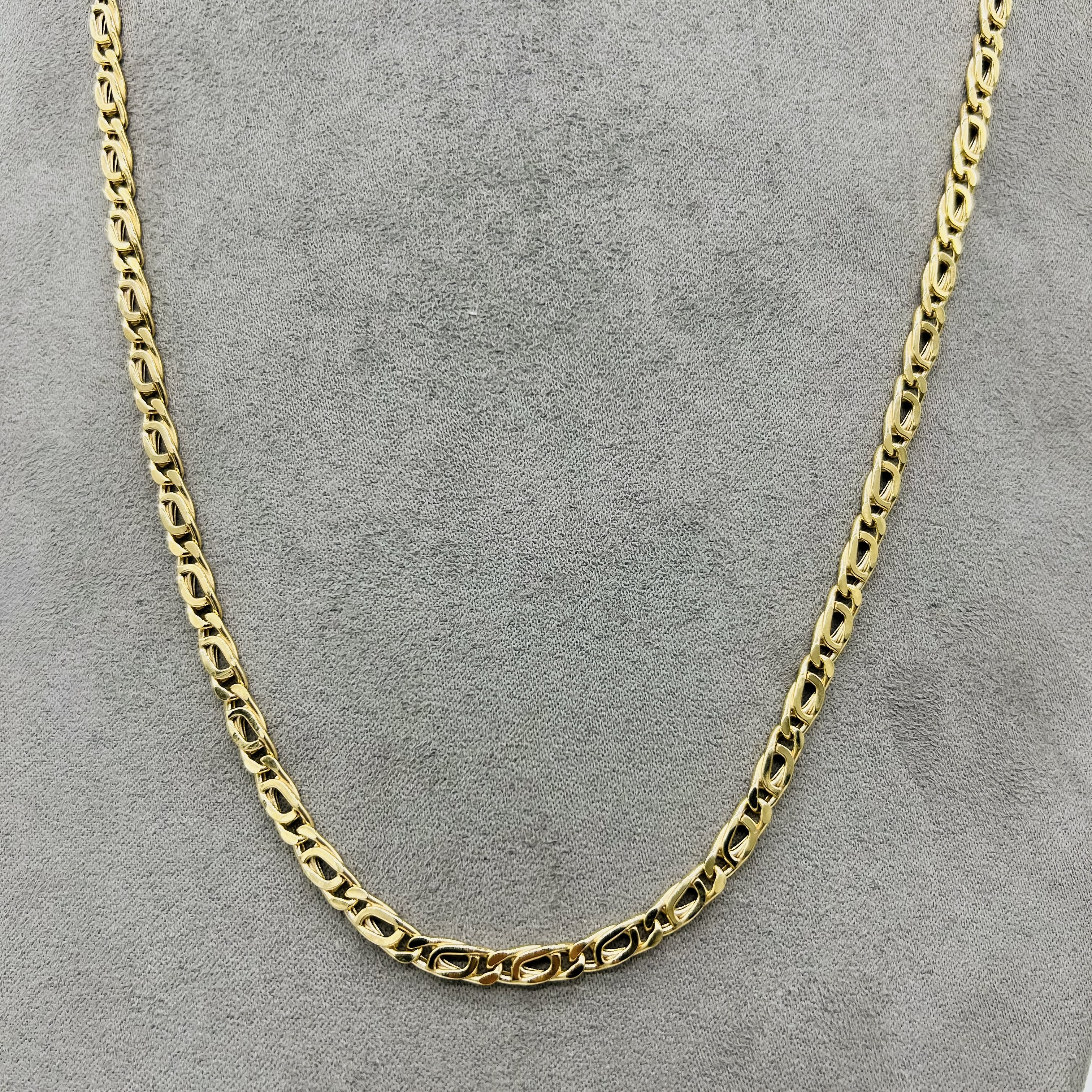Cadena Oro 14k Perniche de 45/50/55/60 cm, Ancho 4 mm