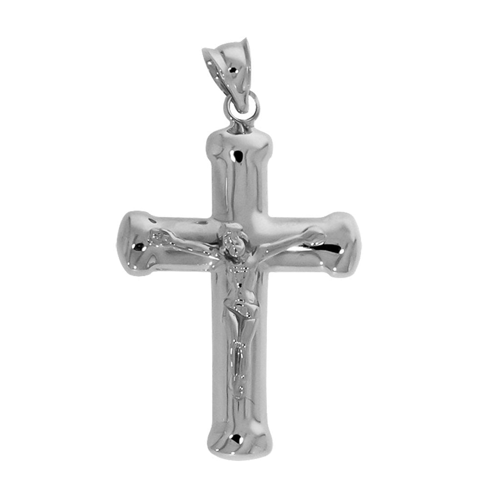 Cruz con Cristo - Oro Blanco 14k
