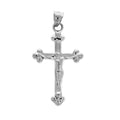 Cruz de Trinidad con Cristo - Oro Blanco 14k