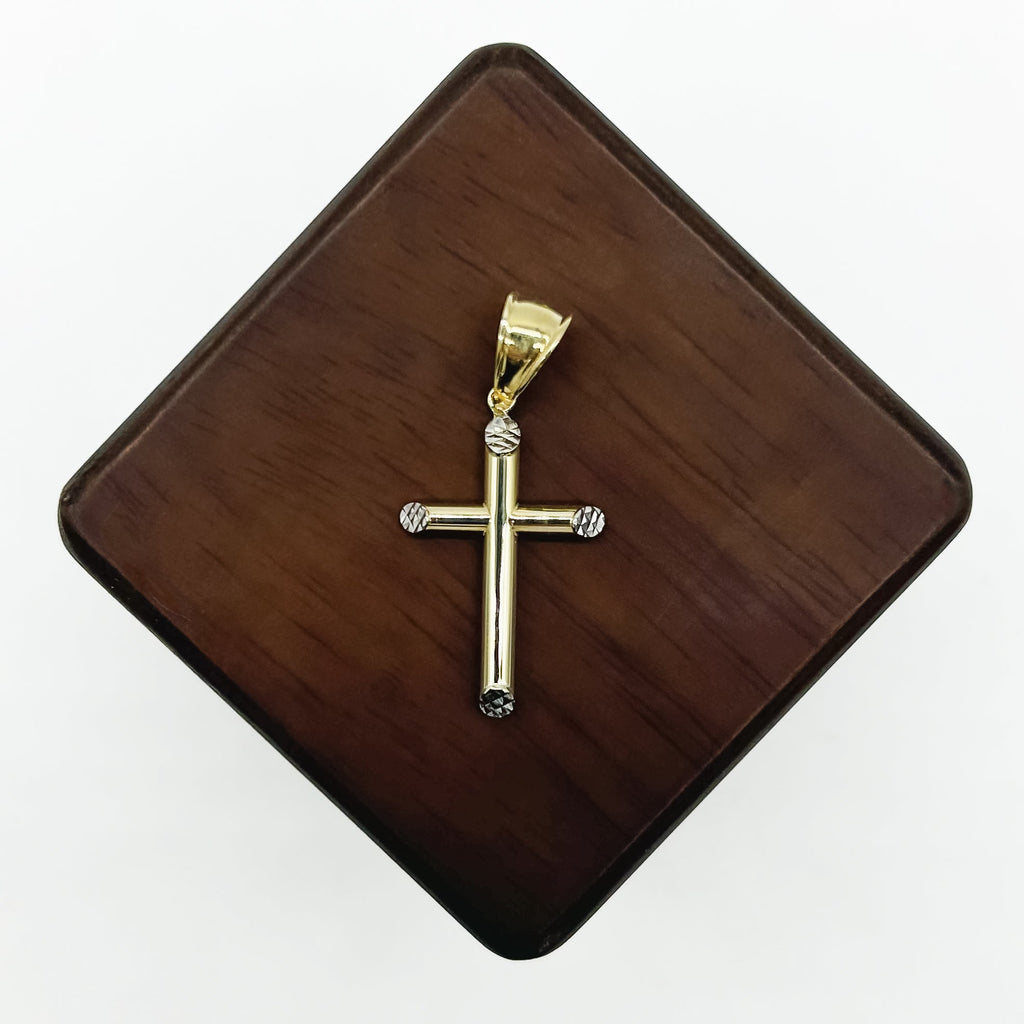 Cruz Lisa Oro 10k - 3.7 cm