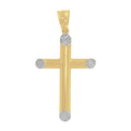 Cruz Lisa Oro 10k - 4 cm