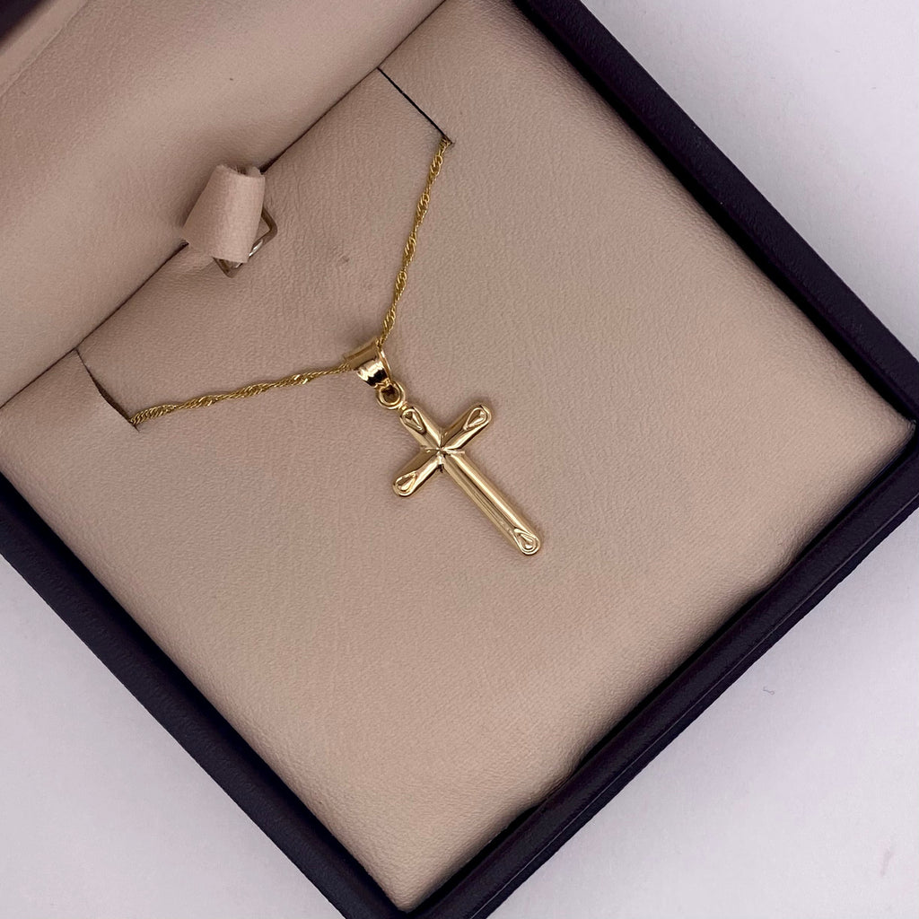 Cruz Oro 10k -  Lisa 2.4 CM
