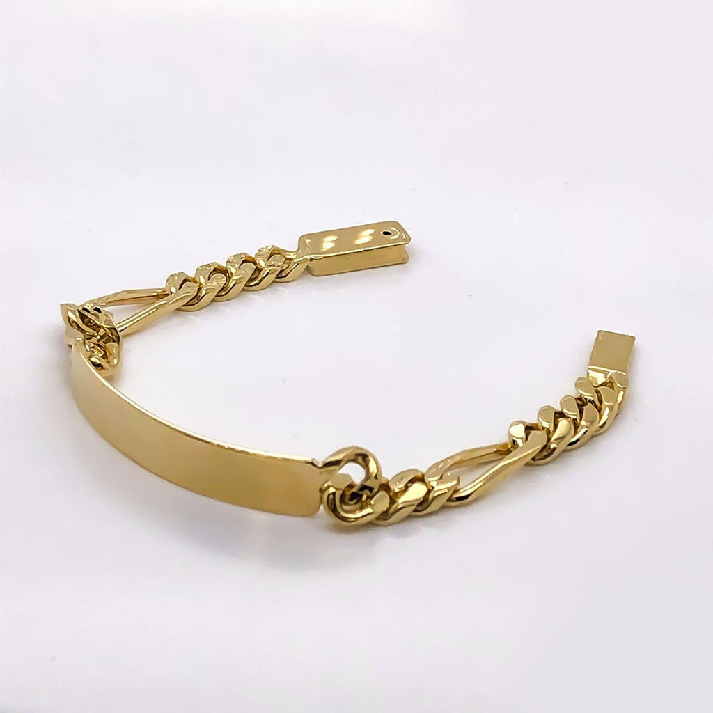 Esclava Cartie Placa Lisa, 12 cm Largo, Ancho 6 mm, Oro 10k