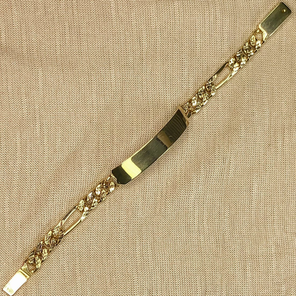 Esclava Cartie Placa Lisa, 12 cm Largo, Ancho 6 mm, Oro 10k
