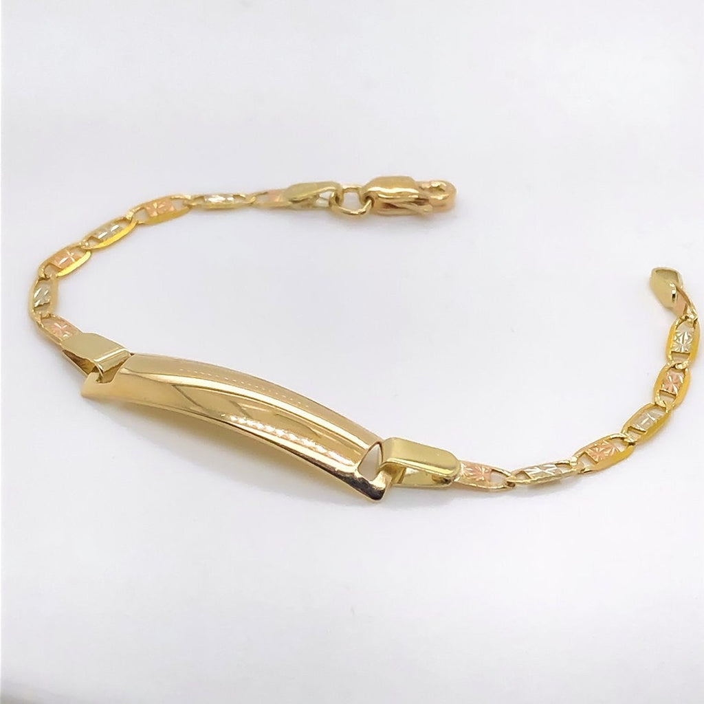 Esclava Gucci Diamantantada, 12.5 cm Largo, Ancho 4 mm, Oro Florentino 10k