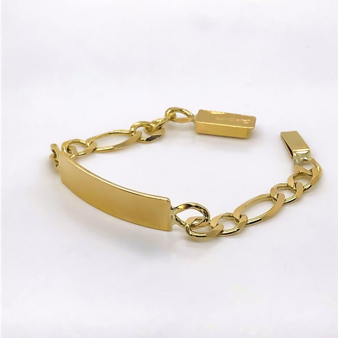 Esclava Oro 10k - Tejido Cartie Largo 12 cm, Ancho 6 mm