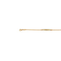 Esclava Oro 14k - Tejido Marinero con Placa 12-14 cm