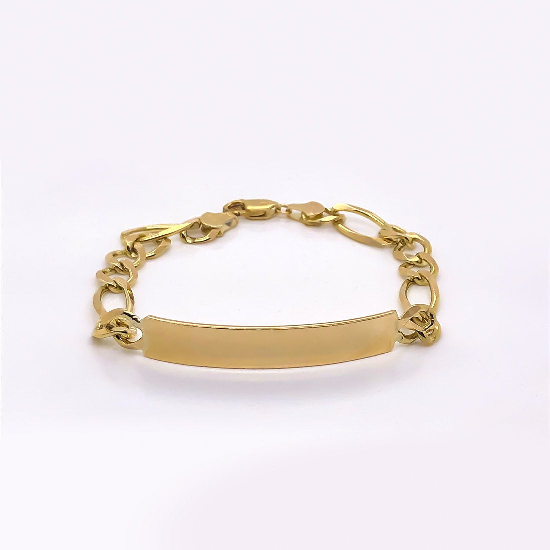Esclava Cartie Oro 10k, palca Lisa 18 cm de Largo, Ancho 7 mm, Oro 10k