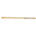 Esclava China Placa con Zirconias, 19 cm Largo, Ancho 3.5 mm, Oro 10k