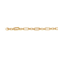 Pulsera Oro 14k - Tejido Doble Oval, 8 mm Ancho, 19.5 cm Largo