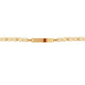 Esclava Oro 10k, Doble Infinitos, 15.5 cm Largo, Ancho 5 mm