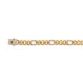 Pulso Oro 10k - Estilo 3x1 con Zirconias de 20.5 cm Larga