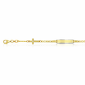 Esclava Oro 10k - Tejido Barbado Largo 14 cm, Ancho 2 mm