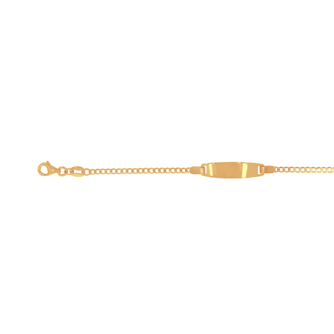 Esclava Oro 10k - Tejido Barbado con Placa 14 cm