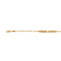 Esclava Oro 10k - Tejido Cartie con Placa 13.9 cm Largo