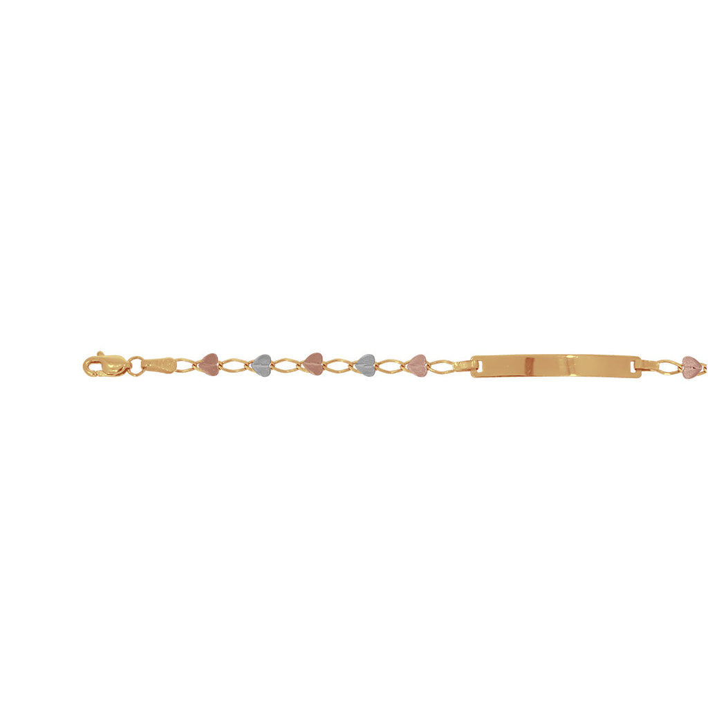 Esclava Oro 10k - Corazones Florentinos 14/15 cm Largo