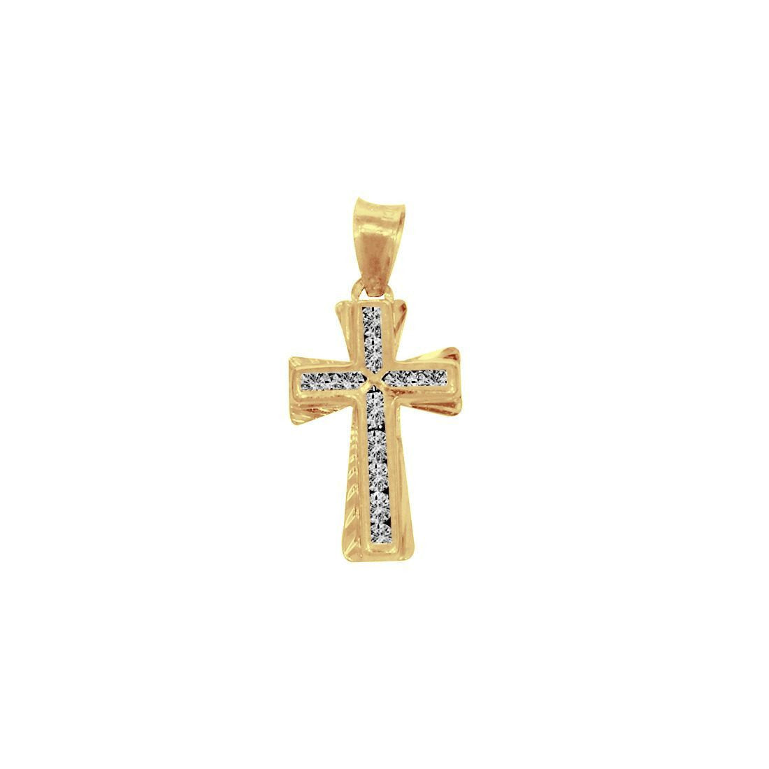 Cruz Oro 10k - Con Zirconias 2.9 cm